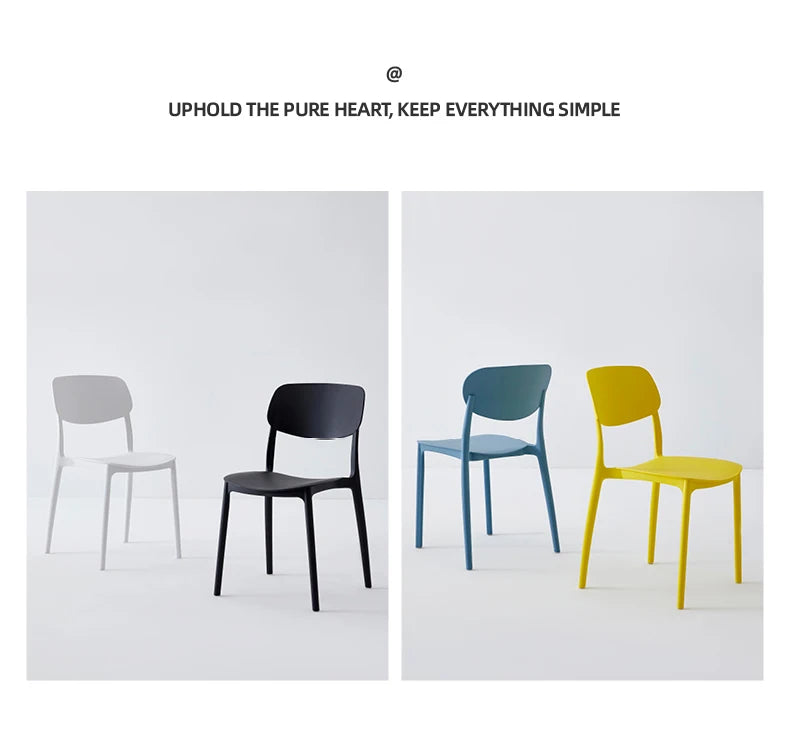 Kitchen Plastic Dining Chairs Nordic Modern European Home Dining Chairs Ultralight Trendy Sillas Comedor Garden Furniture Sets
