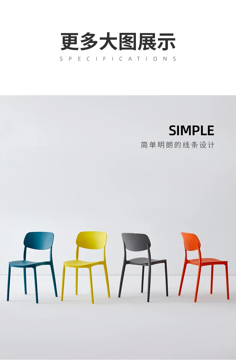 Kitchen Plastic Dining Chairs Nordic Modern European Home Dining Chairs Ultralight Trendy Sillas Comedor Garden Furniture Sets