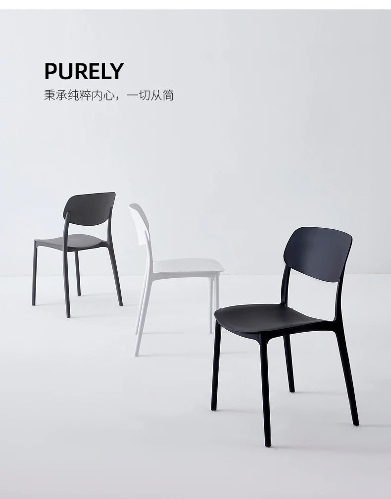 Kitchen Plastic Dining Chairs Nordic Modern European Home Dining Chairs Ultralight Trendy Sillas Comedor Garden Furniture Sets