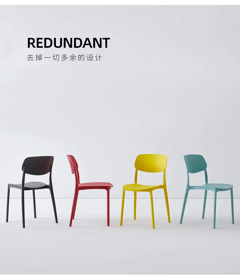 Kitchen Plastic Dining Chairs Nordic Modern European Home Dining Chairs Ultralight Trendy Sillas Comedor Garden Furniture Sets