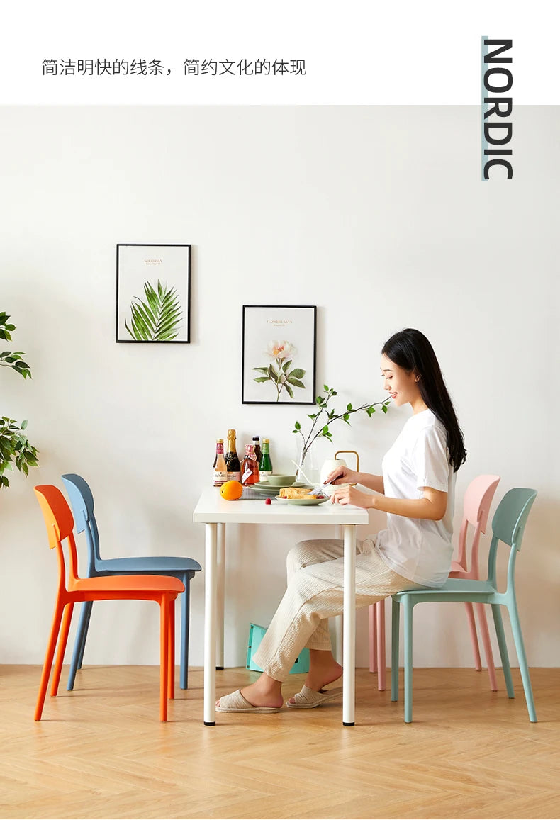 Kitchen Plastic Dining Chairs Nordic Modern European Home Dining Chairs Ultralight Trendy Sillas Comedor Garden Furniture Sets
