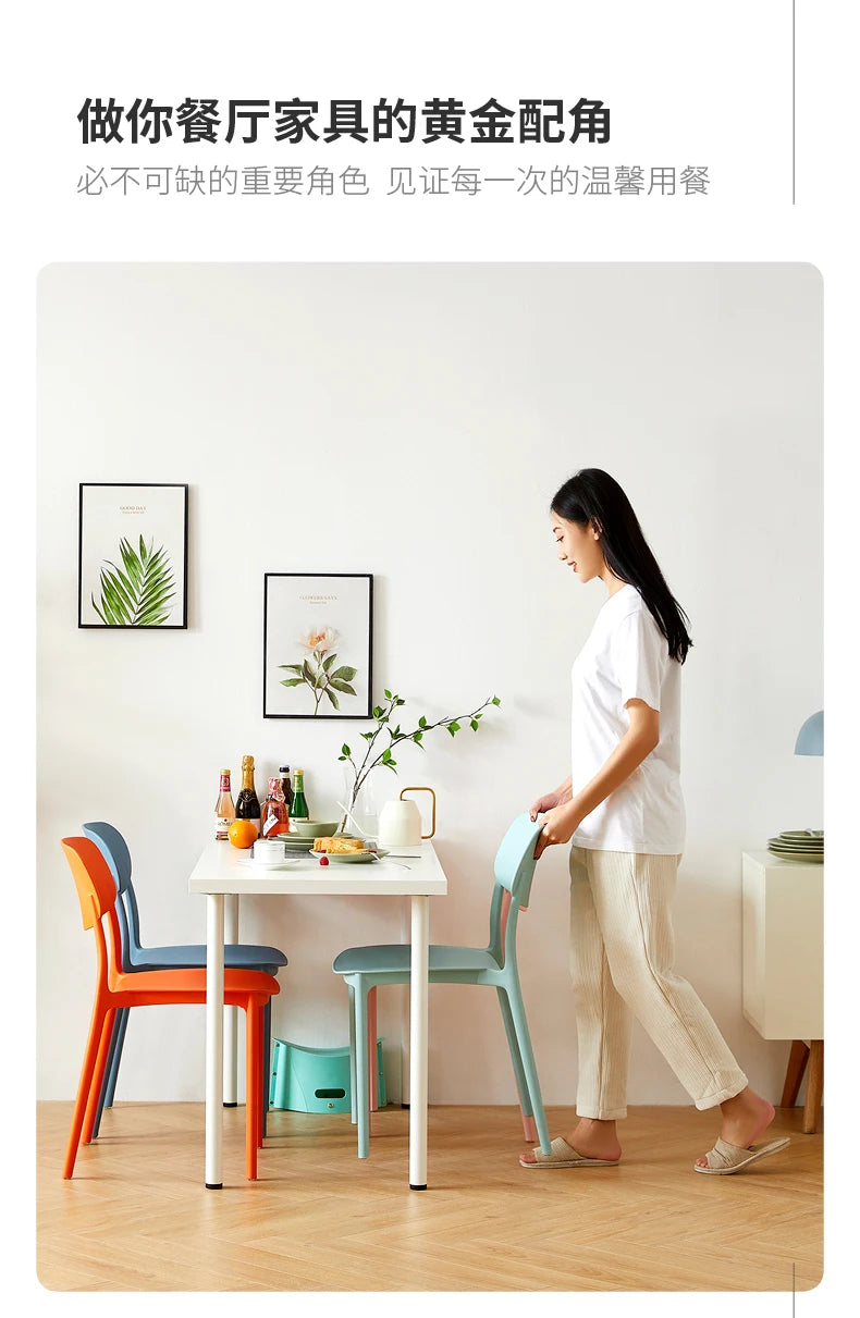 Kitchen Plastic Dining Chairs Nordic Modern European Home Dining Chairs Ultralight Trendy Sillas Comedor Garden Furniture Sets