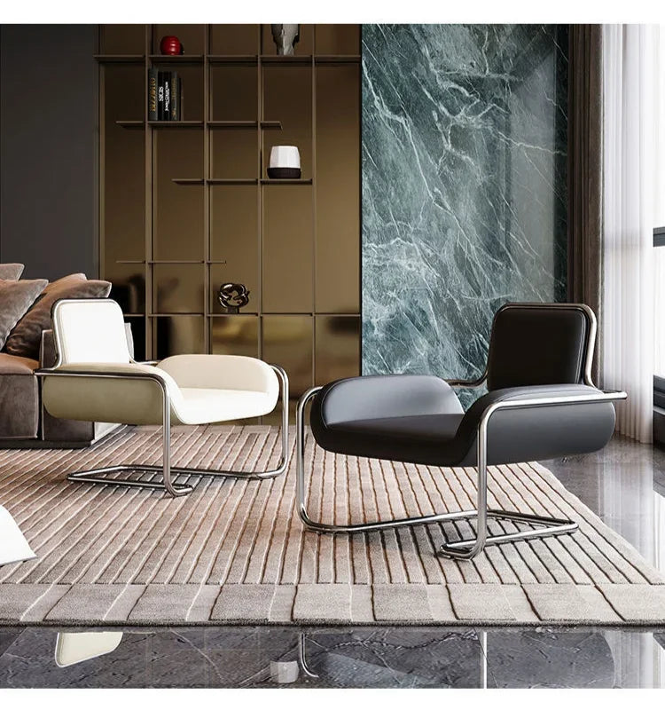 Nordic Living Room Chairs Metal Armchair Design Single Person Chairs with Backrest Luxury Comfortable Chair Modern Furniture