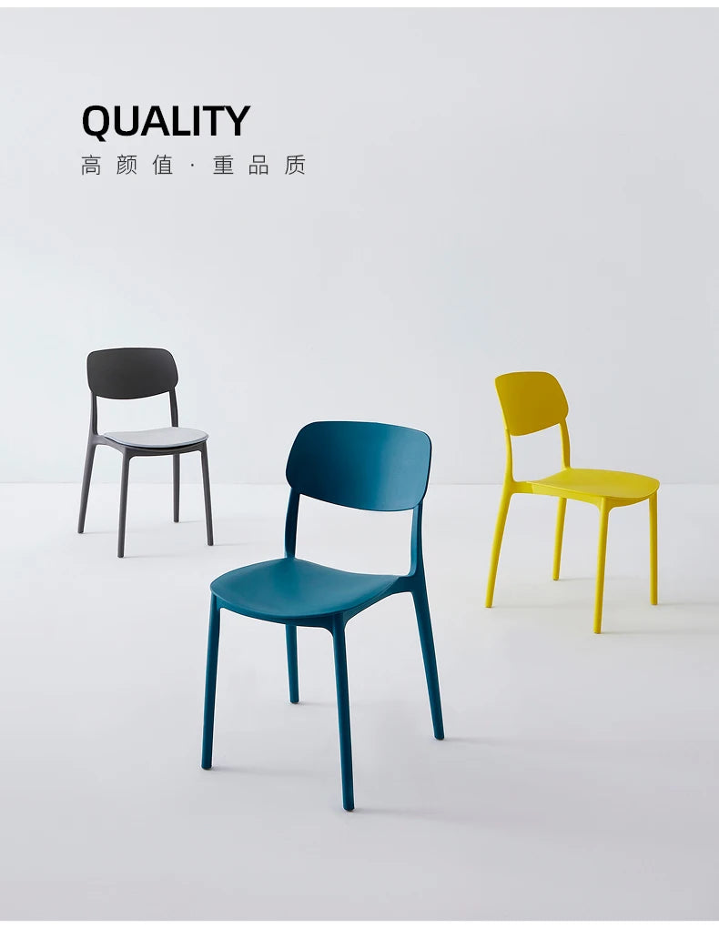 Kitchen Plastic Dining Chairs Nordic Modern European Home Dining Chairs Ultralight Trendy Sillas Comedor Garden Furniture Sets